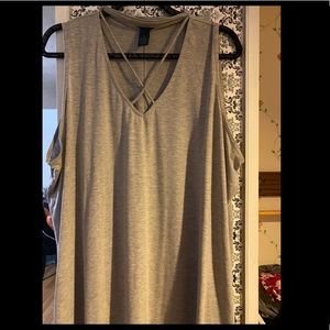 Gray Tank w/ built in choker! Only worn once!